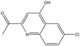 1-(6-chloro-4-hydroxyquinolin-2-yl)ethanone 구조식 이미지