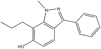 1-methyl-3-phenyl-7-propyl-1H-indazol-6-ol Structure