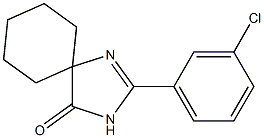 2-(3-chlorophenyl)-1,3-diazaspiro[4.5]dec-1-en-4-one Structure