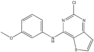 2-chloro-N-(3-methoxyphenyl)thieno[3,2-d]pyrimidin-4-amine 구조식 이미지