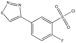 2-fluoro-5-(1,2,3-thiadiazol-4-yl)benzene-1-sulfonyl chloride Structure