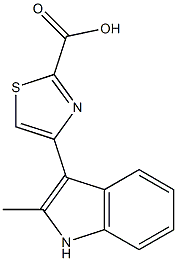 4-(2-methyl-1H-indol-3-yl)thiazole-2-carboxylic acid 구조식 이미지
