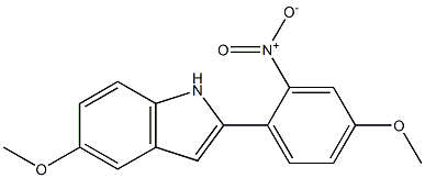 5-methoxy-2-(4-methoxy-2-nitrophenyl)-1H-indole 구조식 이미지