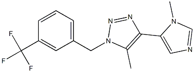 5-methyl-4-(1-methyl-1H-imidazol-5-yl)-1-(3-(trifluoromethyl)benzyl)-1H-1,2,3-triazole Structure