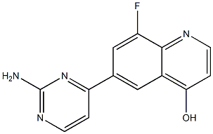 6-(2-aminopyrimidin-4-yl)-8-fluoroquinolin-4-ol 구조식 이미지