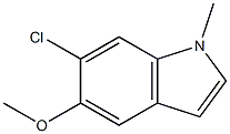 6-chloro-5-methoxy-1-methyl-1H-indole 구조식 이미지