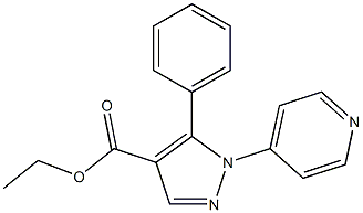 ethyl 5-phenyl-1-(pyridin-4-yl)-1H-pyrazole-4-carboxylate 구조식 이미지