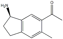 (R)-1-(3-amino-6-methyl-2,3-dihydro-1H-inden-5-yl)ethanone 구조식 이미지