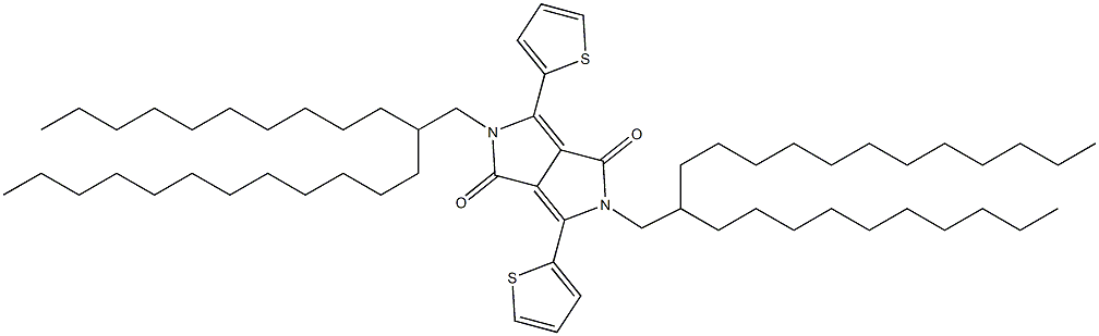 2,5-Bis-(2-decyl-tetradecyl)-3,6-di-thiophen-2-yl-2,5-dihydro-pyrrolo[3,4-c]pyrrole-1,4-dione Structure