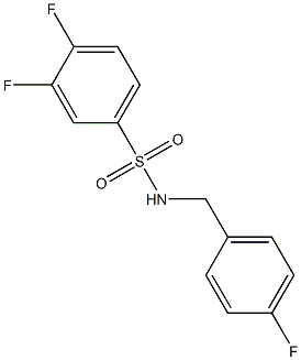 3,4-Difluoro-N-(4-fluorobenzyl)benzenesulfonamide 구조식 이미지