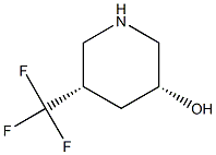 (3R,5S)-5-(trifluoromethyl)piperidin-3-ol Structure