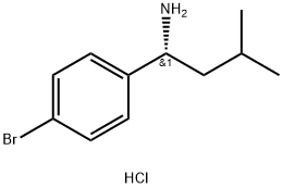 (R)-1-(4-bromophenyl)-3-methylbutan-1-amine hydrochloride Structure