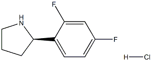 (2R)-2-(2,4-DIFLUOROPHENYL)PYRROLIDINE HYDROCHLORIDE Structure
