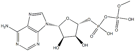 [(2R,3S,4R,5R)-5-(6-aminopurin-9-yl)-3,4-dihydroxyoxolan-2-yl]methyl phosphono hydrogen phosphate Structure