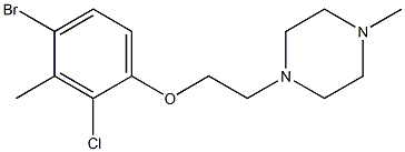 1-(2-(4-bromo-2-chloro-3-methylphenoxy)ethyl)-4-methylpiperazine 구조식 이미지