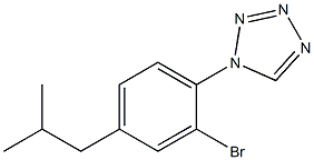 1-(2-bromo-4-isobutylphenyl)-1H-tetrazole Structure