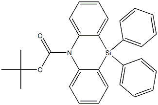 tert-butyl 10,10-diphenyldibenzo[b,e][1,4]azasiline-5(10H)-carboxylate 구조식 이미지