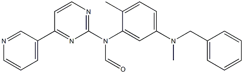 N-(5-(benzyl(methyl)amino)-2-methylphenyl)-N-(4-(pyridin-3-yl)pyrimidin-2-yl)formamide Structure