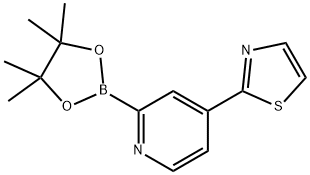 2-(2-(4,4,5,5-tetramethyl-1,3,2-dioxaborolan-2-yl)pyridin-4-yl)thiazole 구조식 이미지