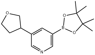 3-(tetrahydrofuran-3-yl)-5-(4,4,5,5-tetramethyl-1,3,2-dioxaborolan-2-yl)pyridine Structure