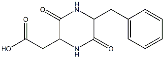 2-(5-Benzyl-3,6-dioxopiperazin-2-yl)acetic acid Structure