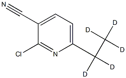2-Chloro-3-cyano-6-(ethyl-d5)-pyridine 구조식 이미지