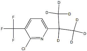 2-Chloro-3-trifluoromethyl-6-(iso-propyl-d7)-pyridine 구조식 이미지