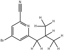 4-Bromo-2-cyano-6-(iso-butyl-d9)-pyridine 구조식 이미지