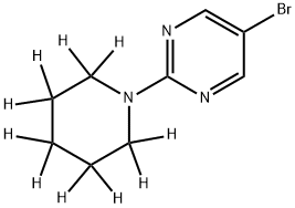 5-Bromo-2-(piperidino-d10)-pyrimidine Structure