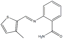 2-{[(3-methyl-2-thienyl)methylene]amino}benzamide Structure