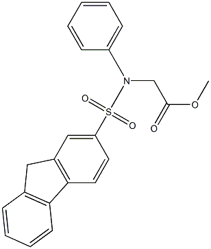 methyl 2-(N-phenyl-9H-fluorene-2-sulfonamido)acetate Structure