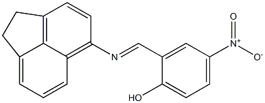 (E)-2-(((1,2-dihydroacenaphthylen-5-yl)imino)methyl)-4-nitrophenol Structure