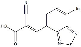 (E)-3-(7-bromobenzo[c][1,2,5]thiadiazol-4-yl)-2-cyanoacrylic acid 구조식 이미지