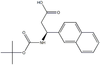 (S)-3-(tert-butoxycarbonylamino)-3-(naphthalen-2-yl)propanoic acid Structure