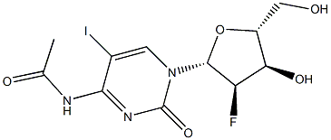 N4-Acetyl-5-Iodo-2'-fluoro-2'deoxycytidine 구조식 이미지