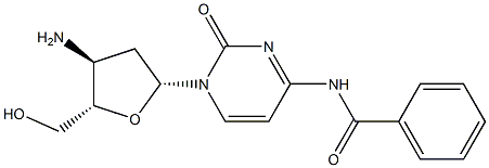 N4-Benzoyl-3'-amino-2',3'-dideoxycytidine 구조식 이미지