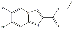6-Bromo-7-chloro-imidazo[1,2-a]pyridine-2-carboxylic acid ethyl ester Structure