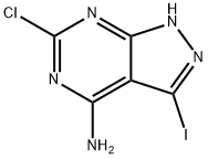 6-Chloro-3-iodo-1H-pyrazolo[3,4-d]pyrimidin-4-amine 구조식 이미지