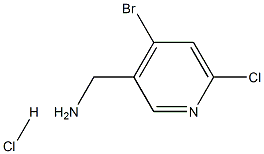 (4-Bromo-6-chloropyridin-3-yl)methanamine hydrochloride 구조식 이미지