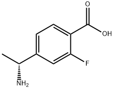 (R)-4-(1-Aminoethyl)-2-fluorobenzoic acid hydrochloride Structure