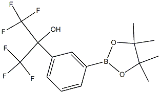 1,1,1,3,3,3-hexafluoro-2-(3-(4,4,5,5-tetramethyl-1,3,2-dioxaborolan-2-yl)phenyl)propan-2-ol 구조식 이미지