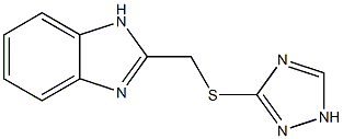 2-((1H-1,2,4-triazol-3-ylthio)methyl)-1H-benzo[d]imidazole 구조식 이미지