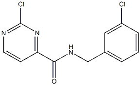 2-chloro-N-(3-chlorobenzyl)pyrimidine-4-carboxamide 구조식 이미지