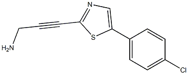 3-(5-(4-chlorophenyl)thiazol-2-yl)prop-2-yn-1-amine 구조식 이미지