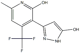 3-(5-hydroxy-1H-pyrazol-3-yl)-6-methyl-4-(trifluoromethyl)pyridin-2-ol 구조식 이미지