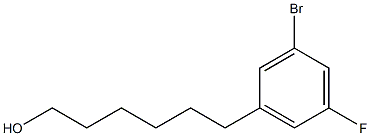 6-(3-bromo-5-fluorophenyl)hexan-1-ol 구조식 이미지
