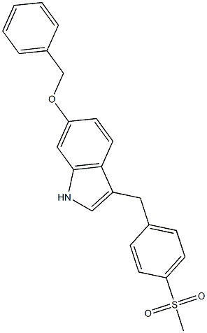 6-(benzyloxy)-3-(4-(methylsulfonyl)benzyl)-1H-indole Structure