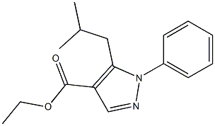 ethyl 5-isobutyl-1-phenyl-1H-pyrazole-4-carboxylate 구조식 이미지