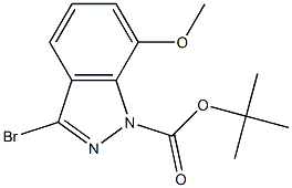 tert-butyl 3-bromo-7-methoxy-1H-indazole-1-carboxylate Structure