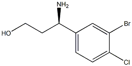 (R)-3-amino-3-(3-bromo-4-chlorophenyl)propan-1-ol Structure